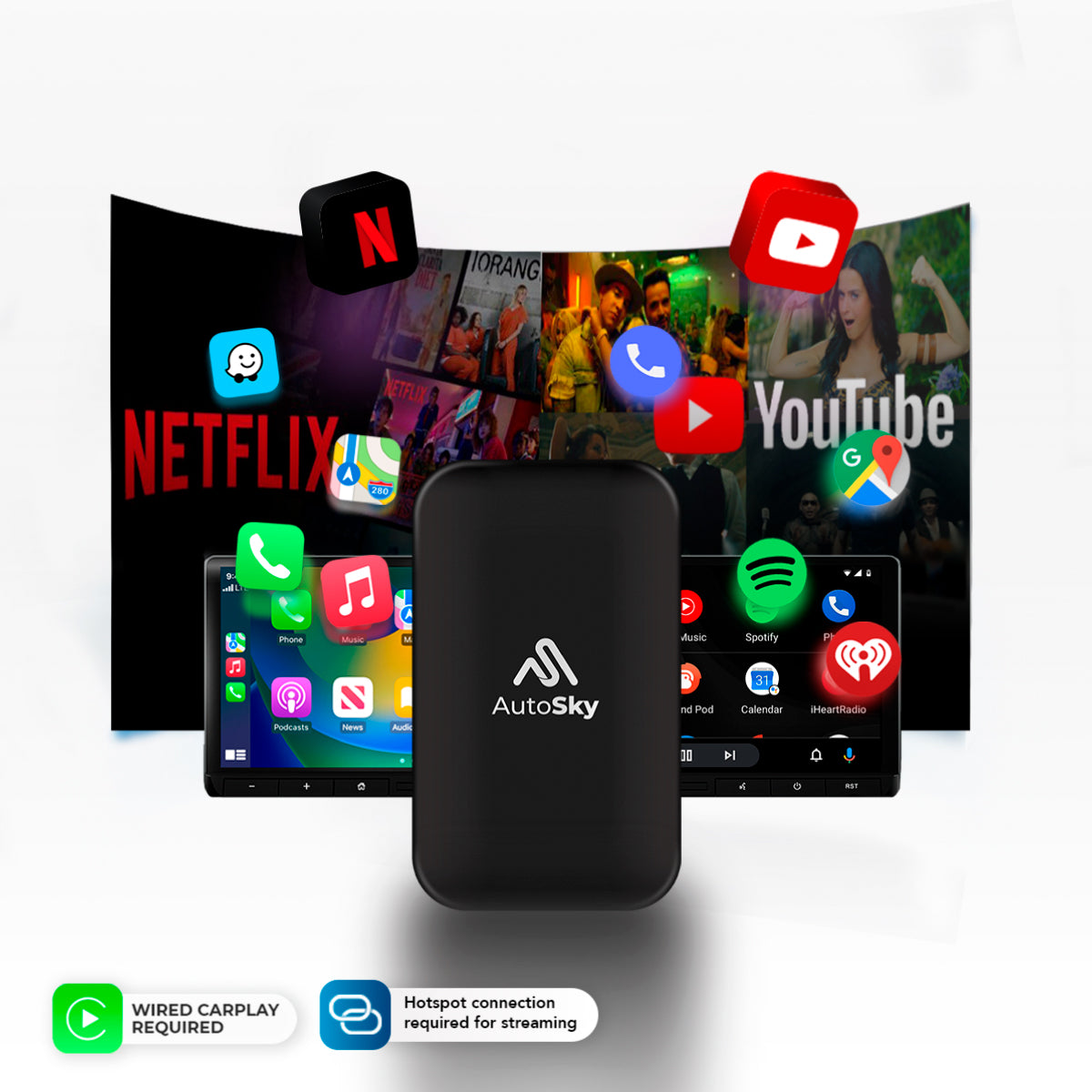 AI Box Lite Plus 2.0 Wireless CarPlay & Android Auto – AutoSky