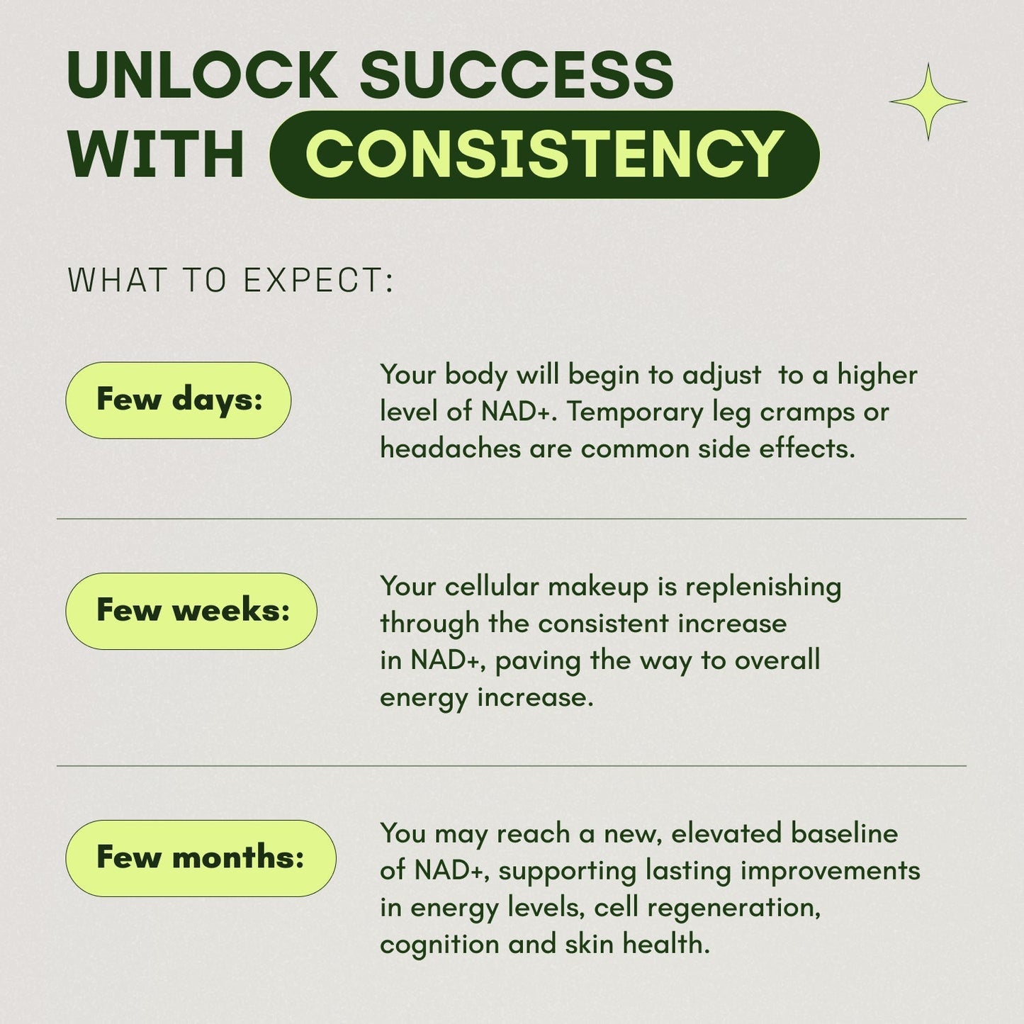 High Purity NAD Supplement for Anti-Aging, Energy Supplements, Focus - 60 Capsules